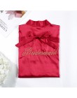 Chińskich kobiet Rayon haft panna młoda druhna Kimono szlafrok sukienka Sexy Mini sen nocna bielizna nocna szaty ślubne S0102