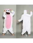 Nowe zimowe kobiety mężczyźni Unisex dorosłych Cute Cartoon Onesie piżama w zwierzątka unicornio haftowany jednorożec Kigurumi f