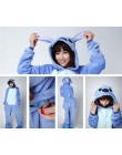Nowe zimowe kobiety mężczyźni Unisex dorosłych Cute Cartoon Onesie piżama w zwierzątka unicornio haftowany jednorożec Kigurumi f