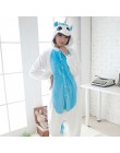 Jednorożec Kigurumi piżama Stitch dorosłych zwierząt Onesie kobiety mężczyźni para 2019 zimowa piżama garnitur kot piżamy flanel