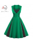 S-4XL damska suknia Retro sukienka vintage 50s 60s Rockabilly Dot huśtawka pin up letnie sukienek elegancka tunika Vestidos Casu