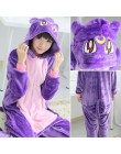 Jednorożec Kigurumi piżama Stitch dorosłych zwierząt Onesie kobiety mężczyźni para 2019 zimowa piżama garnitur kot piżamy flanel