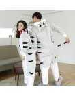 Jednorożec Kigurumi piżama Stitch dorosłych zwierząt Onesie kobiety mężczyźni para 2019 zimowa piżama garnitur kot piżamy flanel