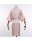Chińskich kobiet Rayon haft panna młoda druhna Kimono szlafrok sukienka Sexy Mini sen nocna bielizna nocna szaty ślubne S0102