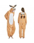 Flanelowe kingurumi dorosłych zwierząt pijama jednorożec piżamy kobiety Cosplay Kigurumi piżama Totoro Stitch Onsie Homewear bie