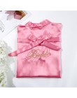 Panna młoda druhna ślub krótki szlafrok szlafrok nowe damskie letnie kimono Yukata koszula nocna Lady Sleepshirts piżama koszula