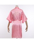 Chińskich kobiet Rayon haft panna młoda druhna Kimono szlafrok sukienka Sexy Mini sen nocna bielizna nocna szaty ślubne S0102