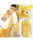 Jednorożec Kigurumi piżama Stitch dorosłych zwierząt Onesie kobiety mężczyźni para 2019 zimowa piżama garnitur kot piżamy flanel
