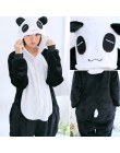 Flanelowe kingurumi dorosłych zwierząt pijama jednorożec piżamy kobiety Cosplay Kigurumi piżama Totoro Stitch Onsie Homewear bie