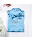 Panna młoda druhna ślub krótki szlafrok szlafrok nowe damskie letnie kimono Yukata koszula nocna Lady Sleepshirts piżama koszula
