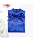 Panna młoda druhna ślub krótki szlafrok szlafrok nowe damskie letnie kimono Yukata koszula nocna Lady Sleepshirts piżama koszula