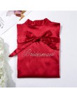 Panna młoda druhna ślub krótki szlafrok szlafrok nowe damskie letnie kimono Yukata koszula nocna Lady Sleepshirts piżama koszula