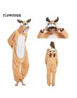 Piżamy damskie piżama dla kobiet jednorożec Kigurumi flanelowe Cute piżama w zwierzątka zestawy kobiety zima bielizna nocna unic