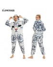 Piżamy damskie piżama dla kobiet jednorożec Kigurumi flanelowe Cute piżama w zwierzątka zestawy kobiety zima bielizna nocna unic