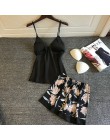 QWEEK jedwabne piżamy dla kobiet kwiatowy zestaw piżamy damskie lato 2019 piżamy damskie satynowe piżamy V-Neck Pijama Mujer 2 c