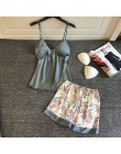QWEEK jedwabne piżamy dla kobiet kwiatowy zestaw piżamy damskie lato 2019 piżamy damskie satynowe piżamy V-Neck Pijama Mujer 2 c