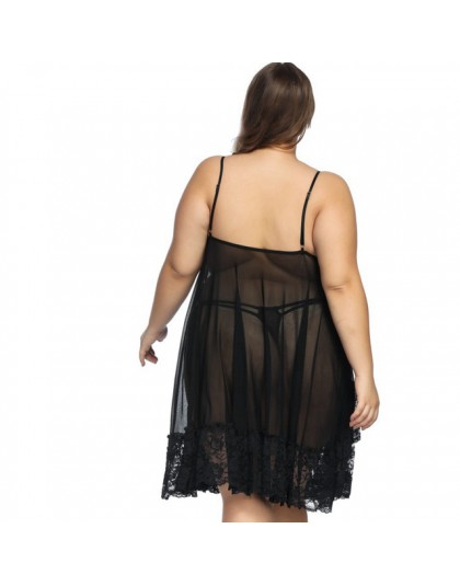 Plus rozmiar 6xl bielizna nocna biała koszula nocna bielizna damska seksowna koronkowa Babydolls bielizna nocna damska erotyczna