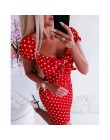 Kobiety Boho Polka Dot seksowna obcisła sukienka letnia sukienka letnia na święta kostiumy kąpielowe nowość