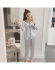 2019 kobiety jedwabne piżamy ustawia Silk Satin z długim rękawem moda piżamy dla dziewczyny piżamy garnitur domu nowy duży rozmi