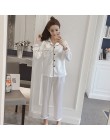 2019 kobiety jedwabne piżamy ustawia Silk Satin z długim rękawem moda piżamy dla dziewczyny piżamy garnitur domu nowy duży rozmi