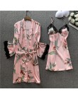 2019 damska suknia i suknia ustawia Sexy Lace Sleep Lounge Pijama z długim rękawem damska bielizna nocna szlafrok sukienka wiecz