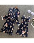 2019 damska suknia i suknia ustawia Sexy Lace Sleep Lounge Pijama z długim rękawem damska bielizna nocna szlafrok sukienka wiecz
