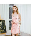 Gorąca sprzedaż czarne letnie satynowe Kimono szlafrok kobiety panna młoda druhna suknia ślubna suknia Sexy kwiat długa bielizna