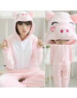 Unisex dorosłych piżama w zwierzątka Anime Onesie Stitch jednorożec Panda niedźwiedź Pikachu flanelowa kreskówka śliczne ciepłe 