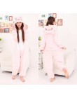 Zimowe flanelowe piżamy damskie Kigurumi jednorożec Onesies Cute Cartoon zwierząt Stitch Unicornio piżamy zestawy bielizna nocna