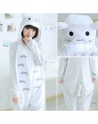 Unisex dorosłych piżama w zwierzątka Anime Onesie Stitch jednorożec Panda niedźwiedź Pikachu flanelowa kreskówka śliczne ciepłe 