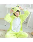 Unisex dorosłych piżama w zwierzątka Anime Onesie Stitch jednorożec Panda niedźwiedź Pikachu flanelowa kreskówka śliczne ciepłe 
