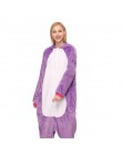 Unisex dorosłych piżama w zwierzątka Anime Onesie Stitch jednorożec Panda niedźwiedź Pikachu flanelowa kreskówka śliczne ciepłe 