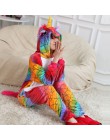 Unisex dorosłych piżama w zwierzątka Anime Onesie Stitch jednorożec Panda niedźwiedź Pikachu flanelowa kreskówka śliczne ciepłe 