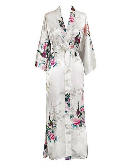 Plus rozmiar XXXL chińskich kobiet długa suknia druku kwiat paw Kimono szlafrok panna młoda druhna szaty ślubne seksowna bielizn