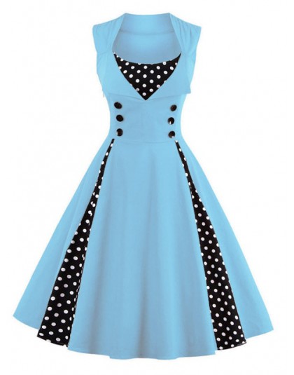 S-4XL damska suknia Retro sukienka vintage 50s 60s Rockabilly Dot huśtawka pin up letnie sukienek elegancka tunika Vestidos Casu