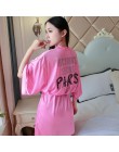 Seksowny nadruk kobiety satynowa bielizna nocna chiński druhna Kimono szlafroki Casual Rayon Mini koszula nocna domowa luźna kos