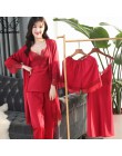 Queenral Silk piżama kobiety 5 sztuk zestawy Sexy koronkowa kobieta satynowa piżama lato Pijama Sexy Mujer bielizna nocna dla ko