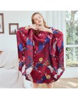 Nowe czerwone kobiety seksowna satyna nocna koszula nocna Plus rozmiar luźna Kaftan szlafrok koszula nocna letnia bielizna nocna