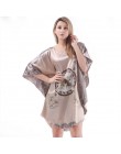 Nowe czerwone kobiety seksowna satyna nocna koszula nocna Plus rozmiar luźna Kaftan szlafrok koszula nocna letnia bielizna nocna