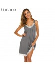 Ekouaer seksowna koronkowa koszula nocna kobiety lato bielizna nocna V-Neck Slip Lounge koszula nocna bielizna damska Homewear s