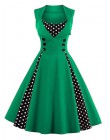 S-4XL damska suknia Retro sukienka vintage 50s 60s Rockabilly Dot huśtawka pin up letnie sukienek elegancka tunika Vestidos Casu