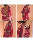 Szaty Rayon kobiety bielizna nocna odzież kwiatowa domowa bielizna intymna Casual Kimono szlafrok Lady seksowna sukienka wieczor
