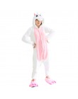 Kobiet Kigurumi jednorożec piżamy ustawia flanelowe słodkie piżama w zwierzątka zestawy kobiety zima unicornio Nightie piżamy bi