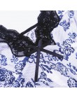 Seksowna koronkowa sukienka wieczorowa dla kobiet V-Neck bielizna nocna spódnica jedwabna koszula nocna bez rękawów koszula nocn