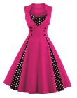 S-4XL damska suknia Retro sukienka vintage 50s 60s Rockabilly Dot huśtawka pin up letnie sukienek elegancka tunika Vestidos Casu