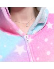 Kobiet Kigurumi jednorożec piżamy ustawia flanelowe słodkie piżama w zwierzątka zestawy kobiety zima unicornio Nightie piżamy bi