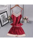 Plus rozmiar 3XL czerwone kobiety koronkowe Kimono Lady Sexy szlafrok zestaw panna młoda druhna suknia ślubna suknia seksowna ko