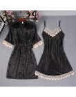 Plus rozmiar 3XL czerwone kobiety koronkowe Kimono Lady Sexy szlafrok zestaw panna młoda druhna suknia ślubna suknia seksowna ko