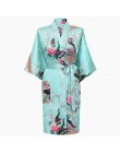 Szaty Rayon kobiety bielizna nocna odzież kwiatowa domowa bielizna intymna Casual Kimono szlafrok Lady seksowna sukienka wieczor