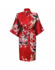Szaty Rayon kobiety bielizna nocna odzież kwiatowa domowa bielizna intymna Casual Kimono szlafrok Lady seksowna sukienka wieczor